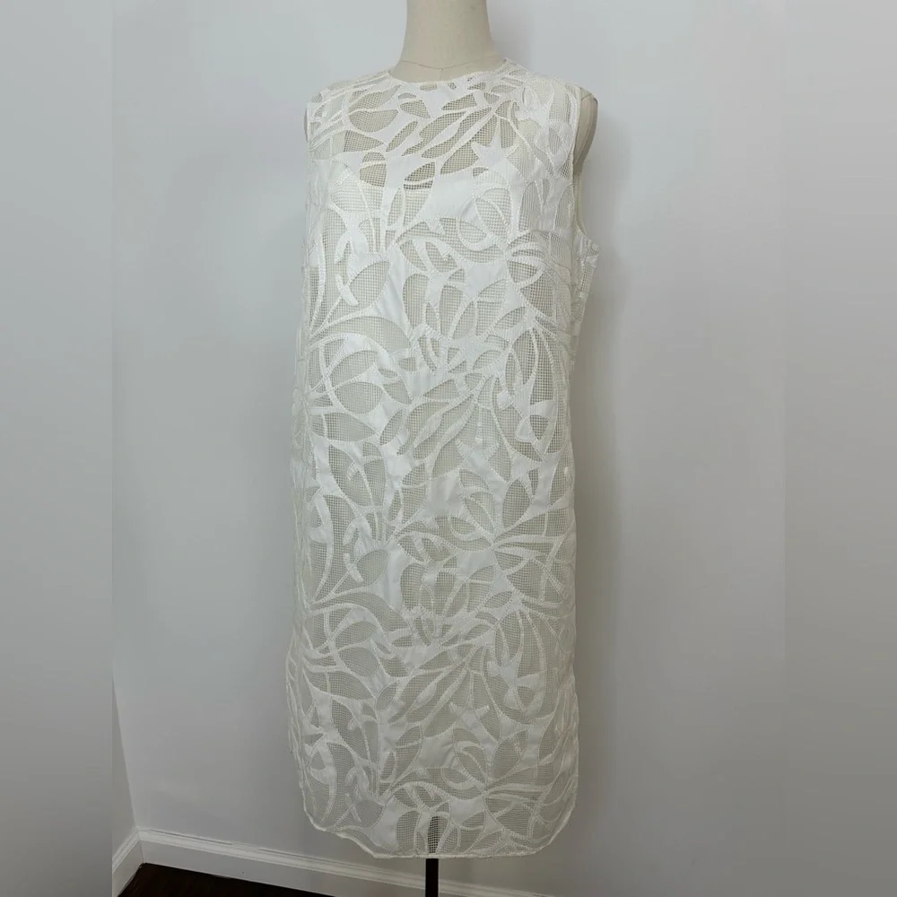 Akris Punto Faux Leather Leaves Dress - Picture 5 of 10